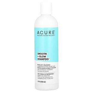 ACURE, Smooth + Glow Shampoo, All Hair Types, Marula Oil & Shea Butter, 12 fl oz (354 ml) купить в Киеве и Украине