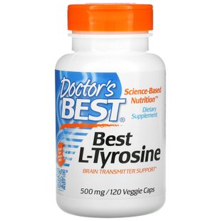 Л-Тирозин Doctor's Best (L-tyrosine) 500 мг 120 капсул купить в Киеве и Украине