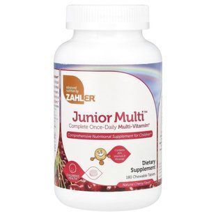 Детские мультивитамины Zahler (Junior Multi-Vitamin) 180 жевательных таблеток купить в Киеве и Украине