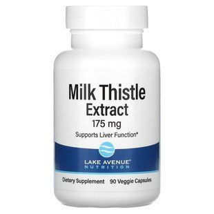 Экстракт расторопши, Milk Thistle Extract, Lake Avenue Nutrition, 175 мг, 90 вегетарианских капсул купить в Киеве и Украине