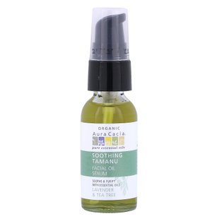 Масляная сыворотка для лица, успокаивающая, Essentials Facial Oil Serum, Aura Cacia, лаванда и чайное дерево, 30 мл купить в Киеве и Украине