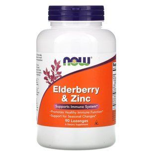 Бузина и цинк Now Foods (Elderberry and Zinc) 90 леденцов купить в Киеве и Украине