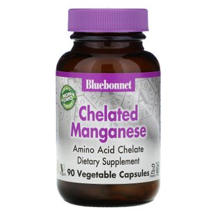 Хелатированный марганец Bluebonnet Nutrition (Chelated Manganese) 90 капсул купить в Киеве и Украине