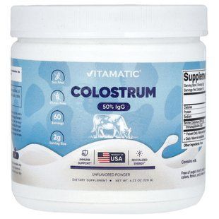 Vitamatic, Colostrum, Unflavored, 4.23 oz (120 g) купить в Киеве и Украине