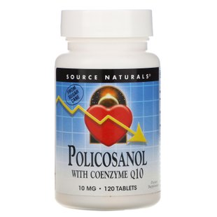 Поликозанол с коэнзимом Q10 Source Naturals (Policosanol with Co-enzyme Q10) 120 таблеток купить в Киеве и Украине