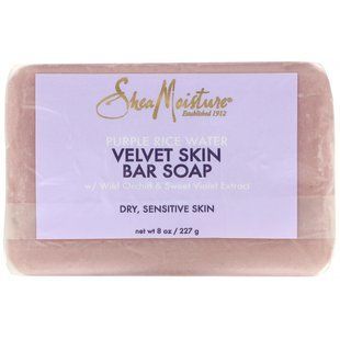 Вода с фиолетовым рисом, барное мыло с бархатной кожей, Purple Rice Water, Velvet Skin Bar Soap, SheaMoisture, 227 г купить в Киеве и Украине
