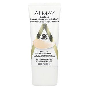 Almay, Ageless Smart Shade Foundation, 200 Light Medium, 1 fl oz (30 ml) купить в Киеве и Украине