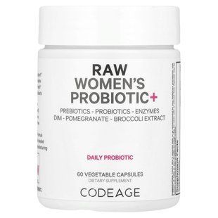 Codeage, RAW, пробіотик+ для жінок, 60 рослинних капсул