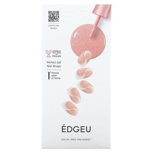 Edgeu, Perfect Gel Nail Wraps, ENA 145 Wave Pink Magnet, 19 Piece Set купить в Киеве и Украине