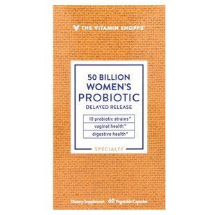 The Vitamin Shoppe, пробіотик для жінок, 50 млрд добавок, 60 рослинних капсул