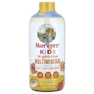MaryRuth's, Kids Nighttime Multimineral, Peaches & Cream, 15.22 fl oz (450 ml) купить в Киеве и Украине