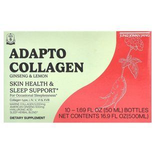 CheongKwanJang, Adapto Collagen, Ginseng & Lemon, 10 Bottles, 1.69 fl oz (50 ml) Each купить в Киеве и Украине