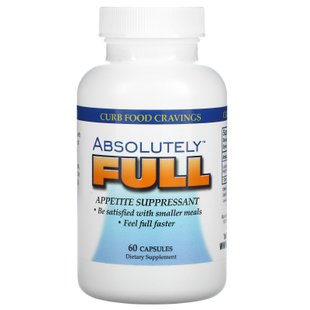 Подавитель аппетита, Absolutely Full, Appetite Suppressant, Absolute Nutrition, 60 капсул купить в Киеве и Украине