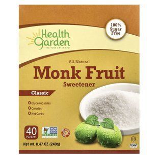 Health Garden, All-Natural Monk Fruit Sweetener, Classic, 40 Packets, 0.21 oz (6 g) Each купить в Киеве и Украине