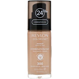 Foundation for combination and oily skin, golden beige 300, 30 ml