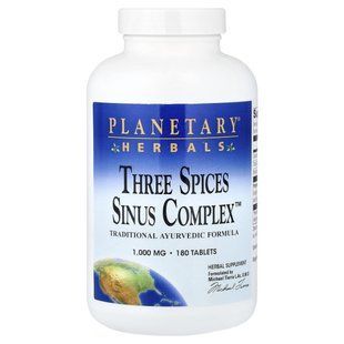 Planetary Herbals, Three Spices Sinus Complex&trade;, 180 Tablets