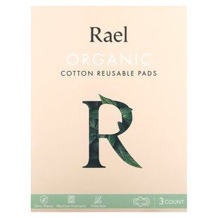 Rael, Organic Cotton Reusable Pads, 3 Count купить в Киеве и Украине
