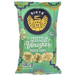 Siete, Potato Chips, Hint of Serrano Sea Salt & Vinegar , 5.5 Oz ( 156 g) купить в Киеве и Украине