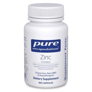 Цинк Цитрат Pure Encapsulations (Zinc Citrate) 180 капсул купить в Киеве и Украине