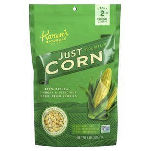 Сублимированные овощи премиум-класса, просто кукуруза, Karen's Naturals, 8 унций (224 г) купить в Киеве и Украине