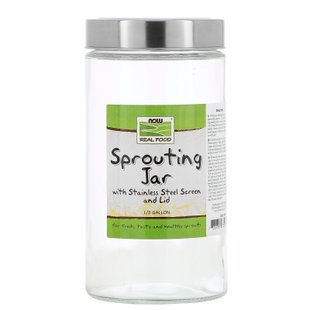 Кувшин для проращивания Now Foods (Sprouting Jar with Stainless Steel Screen) 1,9 л купить в Киеве и Украине