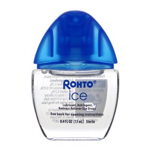 Охлаждающие глазные капли, лед, All-In-One, Cooling Eye Drops, Ice, All-In-One, Rohto, 0,4 жидкой унции (13 мл) купить в Киеве и Украине