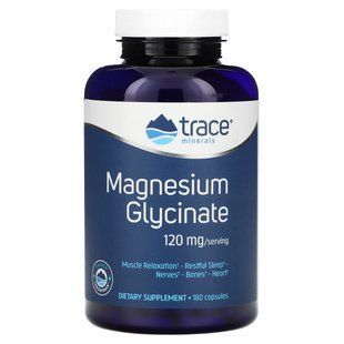 Магний&nbsp;глицинат Trace&nbsp;Minerals (Magnesium&nbsp;Glycinate)&nbsp;180&nbsp;капсул купить в Киеве и Украине