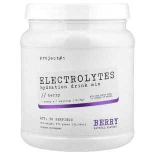 Project 1 Nutrition, Electrolytes, Hydration Drink Mix, Berry, 34.29 oz (972 g)