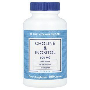 The Vitamin Shoppe, холін та інозитол, 500 мг, 100 капсул