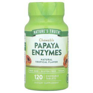 Nature's Truth, Chewable Papaya Enzymes, Natural Tropical, 120 Chewable Tablets купить в Киеве и Украине