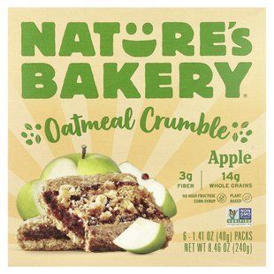 Nature's Bakery, Oatmeal Crumble, Apple, 6 Packs, 1.41 oz (40 g) Each купить в Киеве и Украине