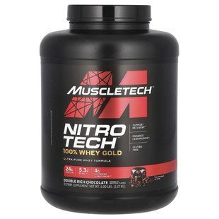 Muscletech, Whey Protein Powder, Double Rich Chocolate, 5.53 lbs (2.51 kg)