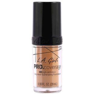 Makeup Base Pro Coverage HD, Shade Beige, L.A. Girl, 28 ml