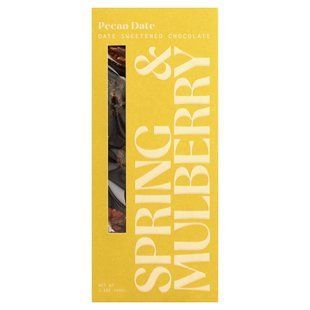 Spring & Mulberry, шоколад, подслащенный фиником, с пеканом и фиником, 60 г (2,1 унции) купить в Киеве и Украине