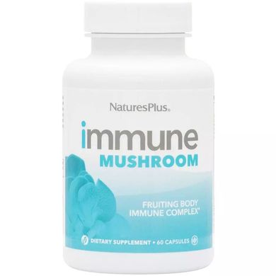 Комплекс грибів для імунітету екстракт 7 грибів Natures Plus (Immune Mushroom Complex) 60 капсул