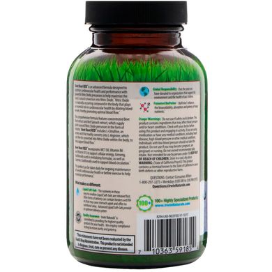 Вітаміни для підтримки рівня оксиду озоту Irwin Naturals (Beet Root RED Nitric Oxide Booster) 60 капсул