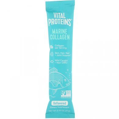 Marine Collagen, unflavored powder Vital Proteins (Marine Collagen) 20 packets of 10 g.