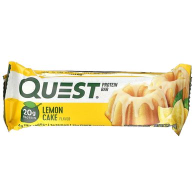 Quest Nutrition, Протеїновий батончик, лимонний торт, 12 батончиків по 2,12 унції (60 г) кожен