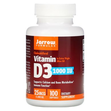 Вітамін Д3 Jarrow Formulas (Vitamin D3) 1000 МО 100 капсул