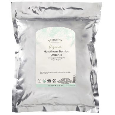 Цілісні ягоди глоду органічні Starwest Botanicals (Hawthorn Berries Organic) 453 г