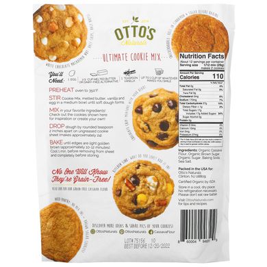 Otto's Naturals, Ultimate Cookie Mix, смесь для приготовления печенья, без зерна, 346 г (12,2 унции) купить в Киеве и Украине