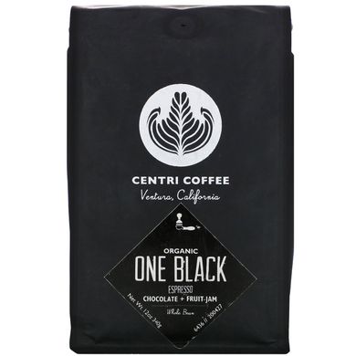 Cafe Altura, Centri Coffee, Organic One Black, Chocolate + Fruit Jam, Whole Bean, Espresso, 12 oz (340 g)