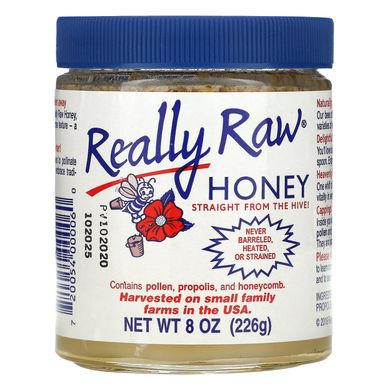 Really Raw Honey, Справжній сирий мед, 8 унцій (226 г)