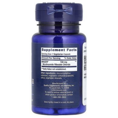 Нікотинамід рибозид NAD+ регенератор клітин Life Extension (NAD+ Cell Regenerator Nicotinamide Riboside) 100 мг 30 капсул