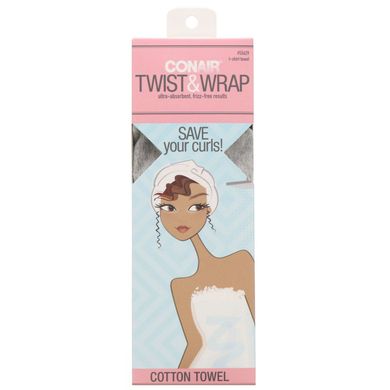 Хлопковое полотенце Twist & Wrap, Conair, 1 шт. купить в Киеве и Украине