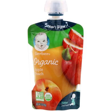 Дитяче пюре з ябЦибуля персиків органік Gerber (Baby Food) 2-я їжа 99 г