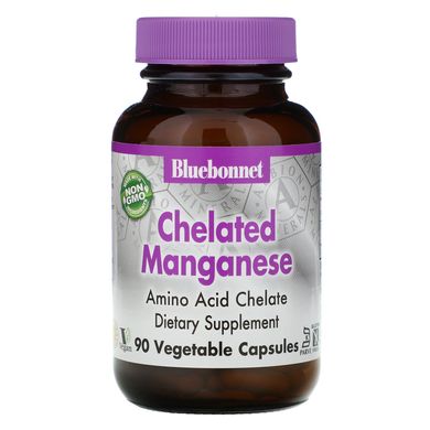Хелатований марганець Bluebonnet Nutrition (Chelated Manganese) 90 капсул