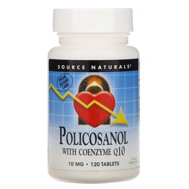 Полікозанол з коензимом Q10 Source Naturals (Policosanol with Co-enzyme Q10) 120 таблеток