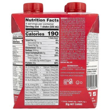 Atkins, Strong, High Protein Shake, Chocolate Peanut Butter, 4 Shakes, 11 fl oz (325 ml) Each