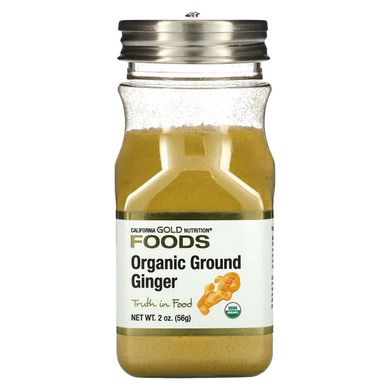 Органічний мелений імбир California Gold Nutrition (Organic Ground Ginger) 56 г